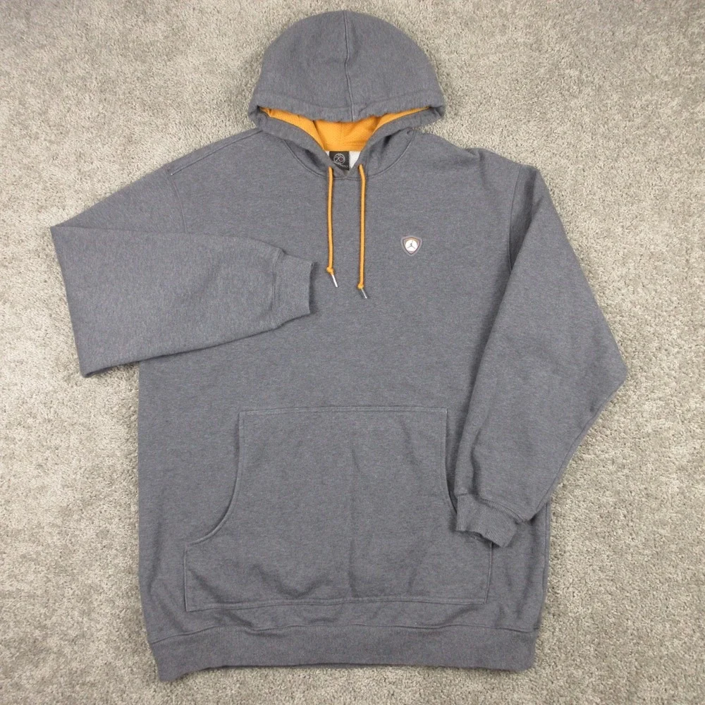 Vintage Air Jordan Sweater Mens XL Gray Oversized Pullover Hoodie Sweatshirt Y2K